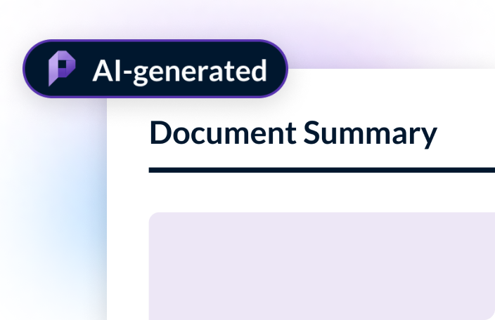 AI-Generated Summary at the top of a document.  
